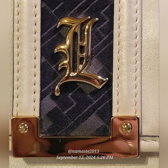 L.A.M.B. by Gwen Stefani Frosted Pearl Clutch Leather Designer Celebrity #44 - Picture 12 of 17